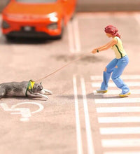 Load image into Gallery viewer, 1:64 Painted Figure Mini Model Miniature Diorama Sand Pet Street Boy Girl Man Collection
