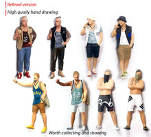 Load image into Gallery viewer, 1:64 Painted Figure Mini Model Miniature Resin Diorama Trendy Summer Caual Man
