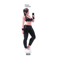 Load image into Gallery viewer, 1:64 Painted Figure Model Miniature Resin Diorama Sand Gym Fitness Girl Sport

