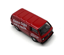 Load image into Gallery viewer, 1:76 Red VW T25 Mini Van Coke Delivery Model Diecast Metal Car BN
