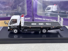 Load image into Gallery viewer, UM 1:64 Police 300 HINO Dutro Mk2 Flatbed Tow Truck Model Diecast Metal Car
