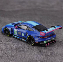 Load image into Gallery viewer, TH 1:64 Blue 911 GT3 R #90 24h 2025 Racing Sports Model Diecast Metal Car New Collection
