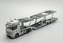Load image into Gallery viewer, 1:64 Silver AMG Actros Gigaspace 4x2 Trailer Truck Model Diecast Metal Car
