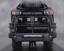 Load image into Gallery viewer, MK 1:64 HEC Black H2 Fire Dep. Rescue Vehicle ORV Model Diecast Metal Car New Collection
