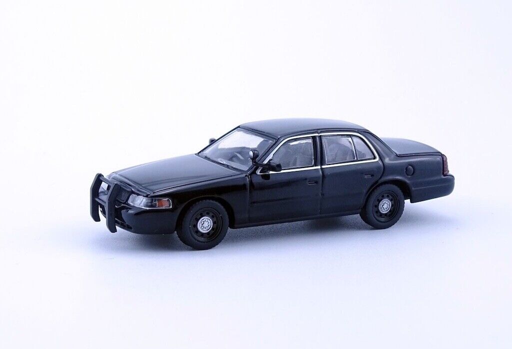 596 1:64 Black CV CROWN VICTORIA Sedan Police Model Diecast Metal Car New Collection