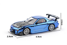 Load image into Gallery viewer, Poprace 1:64 Plating Blue RX7 FD RE Widebody Sport Model Diecast Metal Car New Collection
