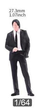 Load image into Gallery viewer, 1:64 Painted Figure Model Miniature Resin Diorama Sand Man In Black Suit Dog Toy Collection
