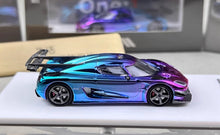 Load image into Gallery viewer, HKM 1:64 Electroplated Blue One 1 Racing Sports Model Diecast Metal Car New Collection
