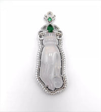 Load image into Gallery viewer, Nature Jade Budha Hand Pendant Necklace Gift Jewelry charm Blessing Lucky New b
