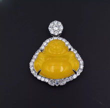 Load image into Gallery viewer, Nature Jade Laughing Buddha Pendant Necklace Gift Jewelry charm Blessing New G
