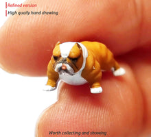 Load image into Gallery viewer, 1:64 Painted Figure Mini Model Miniature Resin Diorama Sand BullDog Pet Decor
