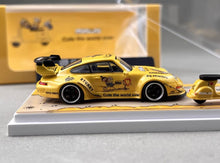 Load image into Gallery viewer, ZJWJ 1:64 Yellow RWB 993 Motorcycle Sports Model Diecast Metal Car New Collection
