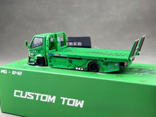 Load image into Gallery viewer, MT 1:64 Green H300 Custom Tow Flatbed Truck Dinosaur Model Diecast Metal Car
