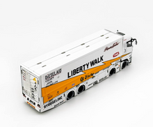 Load image into Gallery viewer, GCD 1:64 White LBWK Fuso Super Great Transport Truck Model Diecast Metal Car
