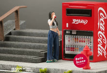 Load image into Gallery viewer, 1:64 Painted Figure Model Miniature Resin Diorama Toy Sand Drinking Girl Lady
