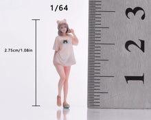 Load image into Gallery viewer, 1:64 Painted Figure Model Miniature Resin Diorama Toy Sand Kitten Girl Pretty
