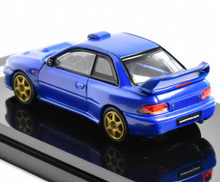 Load image into Gallery viewer, HobbyJapan 1:64 Blue Carbon Impreza GC8 WRX 22B STI Model Diecast Metal Car
