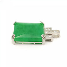 Load image into Gallery viewer, Nature Jade Rectangle Pendant Necklace Gift Jewelry charm Blessing Accessory B
