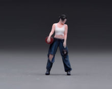 Load image into Gallery viewer, 1:64 Painted Figure Model Miniature Resin Girl Sporty Lady Woman Basketball
