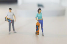 Load image into Gallery viewer, 1:64 Painted Figure Model Miniature Resin Diorama Sand Skateboarding Skating TOY
