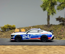 Load image into Gallery viewer, Minigt 1:64 White Mustang Dark Horse #24 Sports Model Diecast Metal Car New Collection
