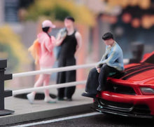 Load image into Gallery viewer, 1:64 Painted Figure Model Miniature Resin Diorama Toy Casual Man Sitting Sand

