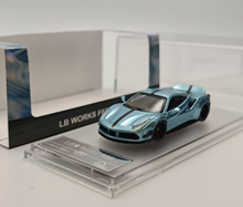 Load image into Gallery viewer, 1:64 Prism Ice Blue 488 Widebody Sports Model Diecast Metal Car New Collection
