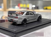 Load image into Gallery viewer, MH 1:64 Gray JDM Skyline GTR R34 NISMO CRS VER Model Diecast Metal Car New Collection
