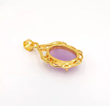 Load image into Gallery viewer, Nature Jade Water Drop Purple Pendant Necklace Gift Jewelry charm Blessing Luck
