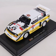 Load image into Gallery viewer, Bburago 1:24 1985 Quattro S1 E2 #5 Racing Open Model Diecast Metal Car New Collection
