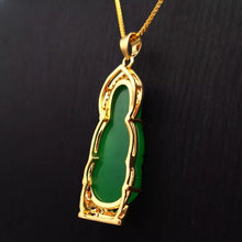 Load image into Gallery viewer, Nature Jade Guanyin Pendant Necklace Gift Jewelry charm Blessing Lucky Green New
