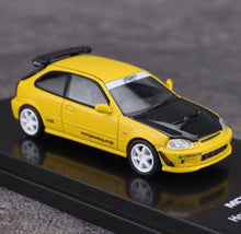 Load image into Gallery viewer, MH 1:64 Yellow Carbon Civic Type R EK9 Sports Model Diecast Metal Car New Collection
