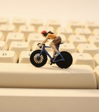 Load image into Gallery viewer, 1:64 Painted Figure Model Miniature Resin Diorama Sand Riding Cycling Bicycle
