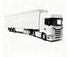 Load image into Gallery viewer, 1:76 White Scania S680 Refrigerated Container Truck Model Diecast Metal Car
