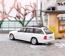 Load image into Gallery viewer, Mortal 1:64 White S124 E300 Wagon Roof Bike Model Diecast Metal Car New
