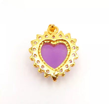Load image into Gallery viewer, Nature Jade Purple Heart Pendant Necklace Gift Jewelry charm Blessing Lucky New
