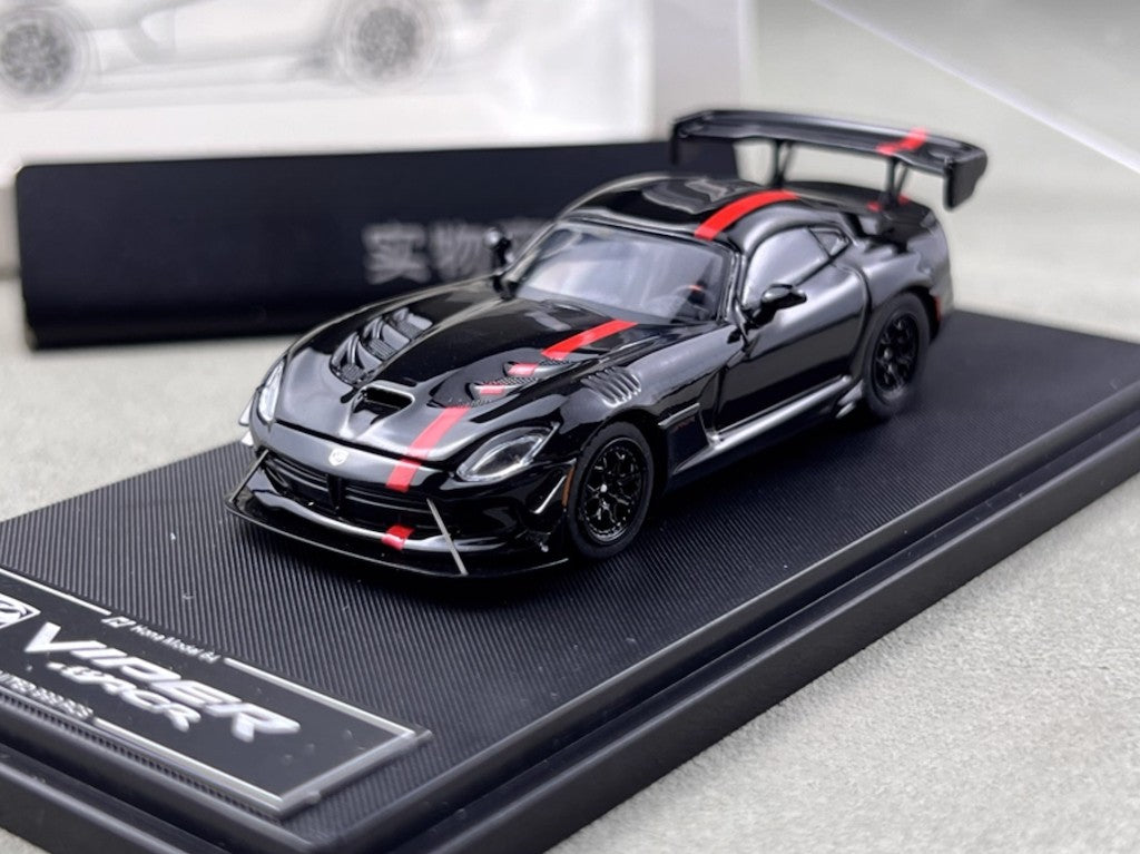 HM 1:64 Black Viper ACR V10 Racing Sports Model Diecast Metal Car New Collection