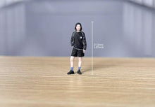 Load image into Gallery viewer, 1:64 Painted Figure Model Miniature Resin Diorama Sand Sporty Cool Girl in Black
