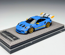 Load image into Gallery viewer, 1:64 HH Blue Gold Wheel 992.1 GT3 RS Sports Model Diecast Resin Car New Collection
