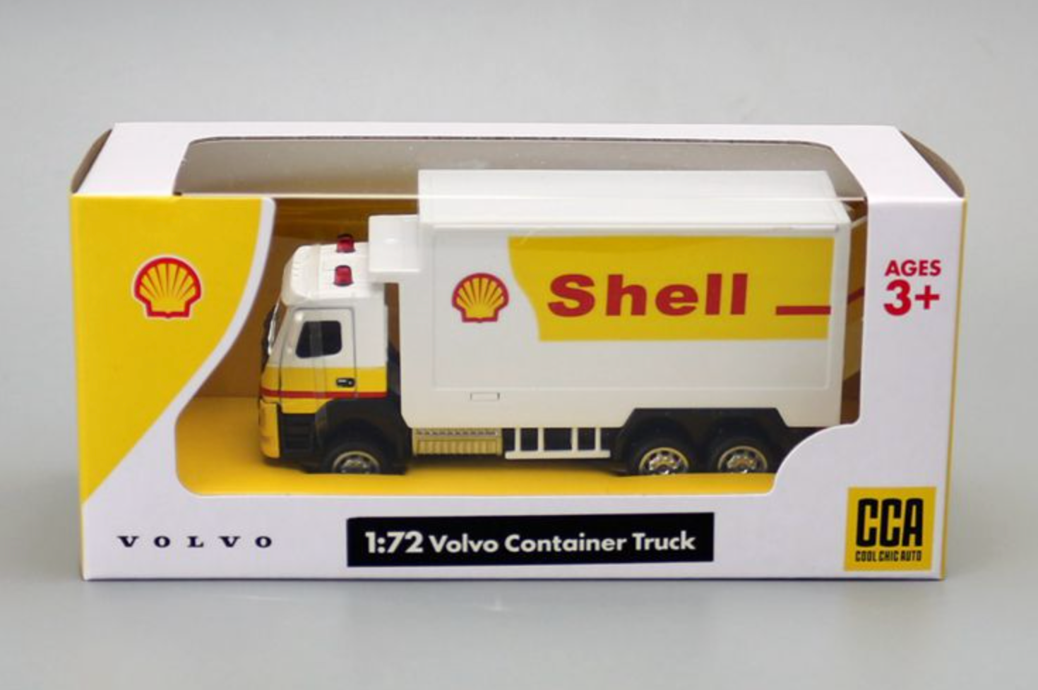 CCA 1:72 Volvo Shell Container Delivery Truck Model Toy Diecast Metal ...