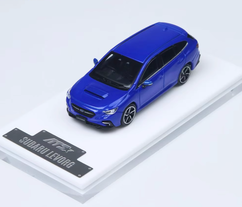 ATS 1:64 Blue LEVORG Wagon Touring Sports Model Diecast Metal Car New Collection