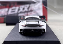 Load image into Gallery viewer, SR 1:64 White 911 GT3 R Racing Sports Model Diecast Metal Car New Collection
