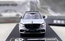 Load image into Gallery viewer, RM 1:64 Silver S63 W222 V12 Luxury Sedan Sports Model Diecast Metal Car New Collection
