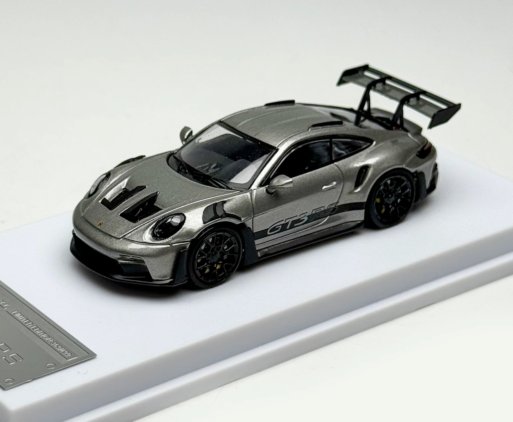1:64 LMLF Grey 911 992 GT3 RS Racing Sports Model Diecast Metal Car New Collection