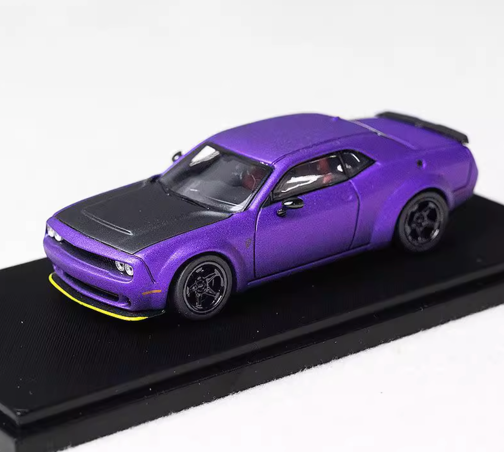 FW 1:64 Purple SRT Hellcat Muscle Sports Model Diecast Metal Car BN