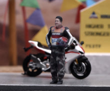 Load image into Gallery viewer, 1:64 Painted Figure Model Miniature Resin Sand Diorama Racer Driver Man Boy
