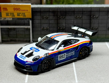 Load image into Gallery viewer, LMLF 1:64 Blue 911 992 GT3 RS Racing Sports Model Diecast Metal Car New Collection
