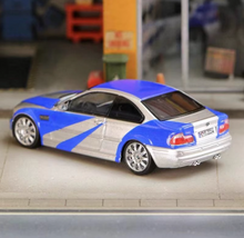 Load image into Gallery viewer, SW 1:64 NFS Silver Blue M3 E46 Coupe Sports Model Diecast Metal Car New
