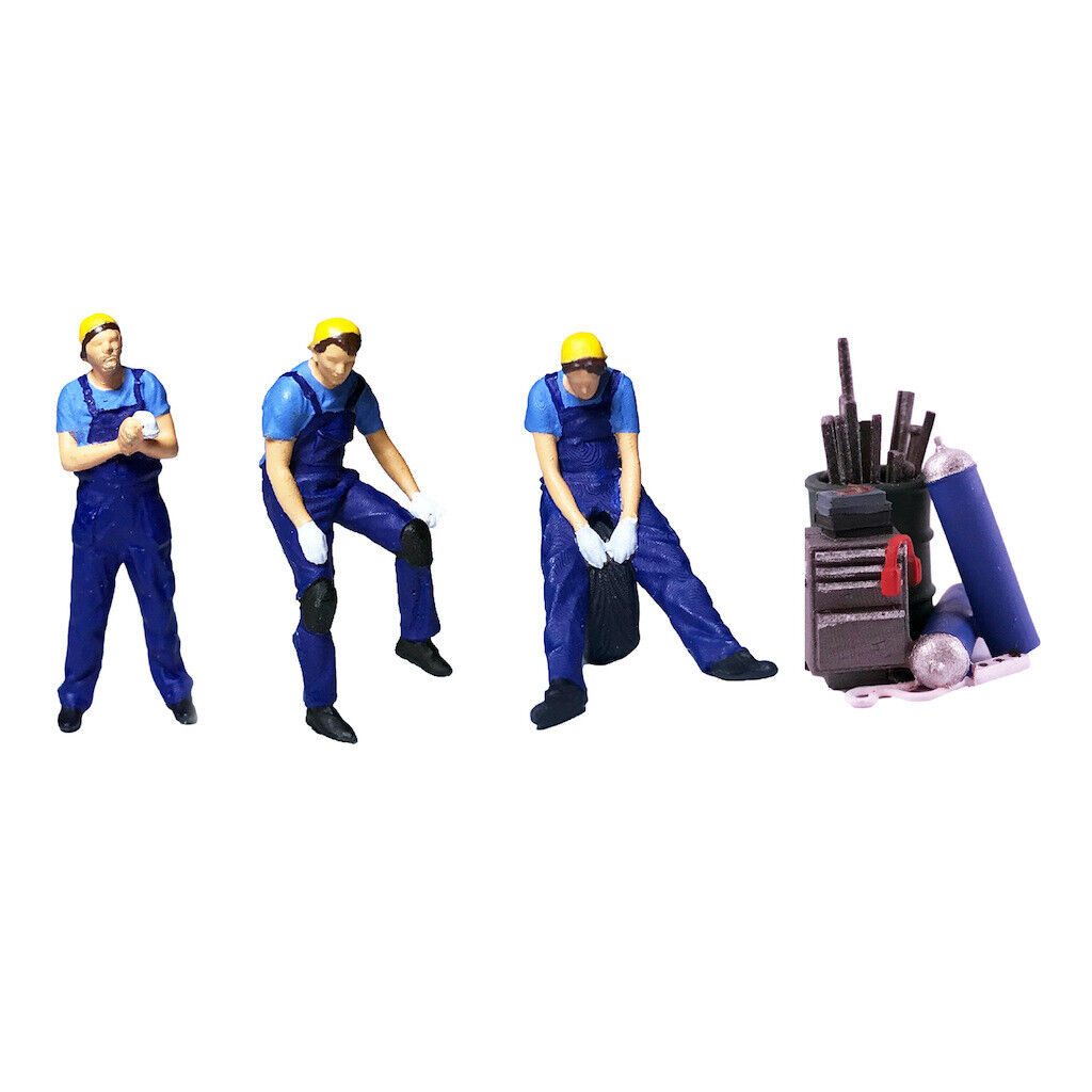 1:64 Painted Figure Mini Model Miniature Resin Diorama Car Repairman Repaired B