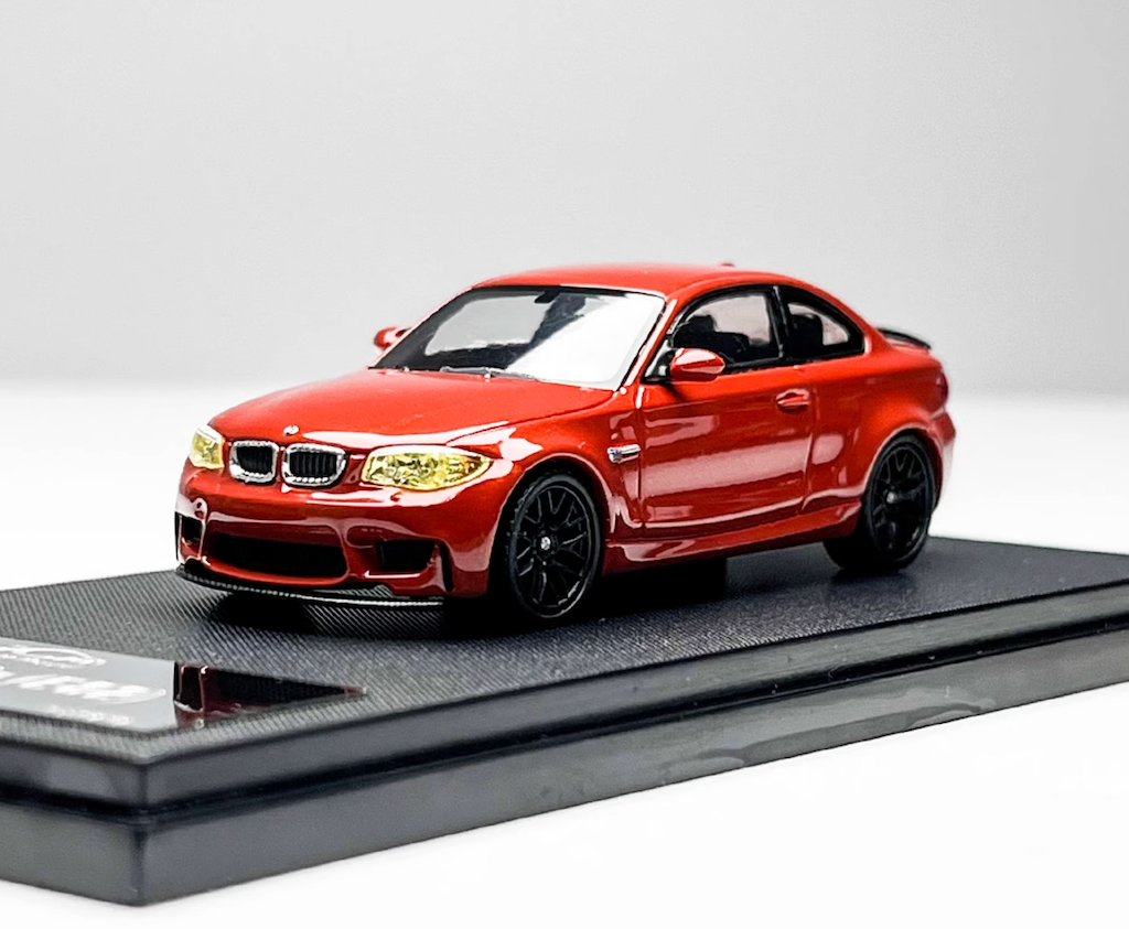 7cm 1:64 Orange 1M E82 Couple Black Rims Sports Model Diecast Metal Car New Collection